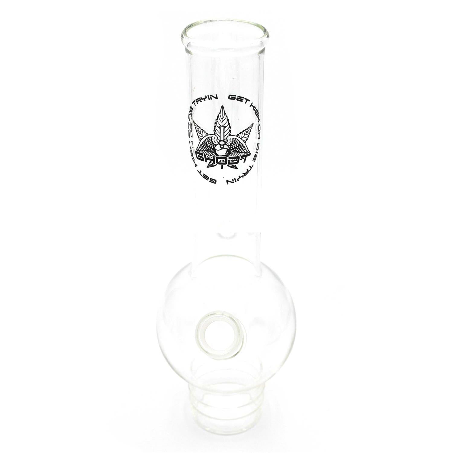 GHODT Glas-Bong mit Saugnapf | H: 25cm, Ø: 40mm, Schl.: 18,8mm