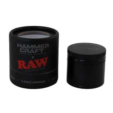 Hammercraft x RAW Grinder Black Aluminium 4-teilig Small Ø 49 mm