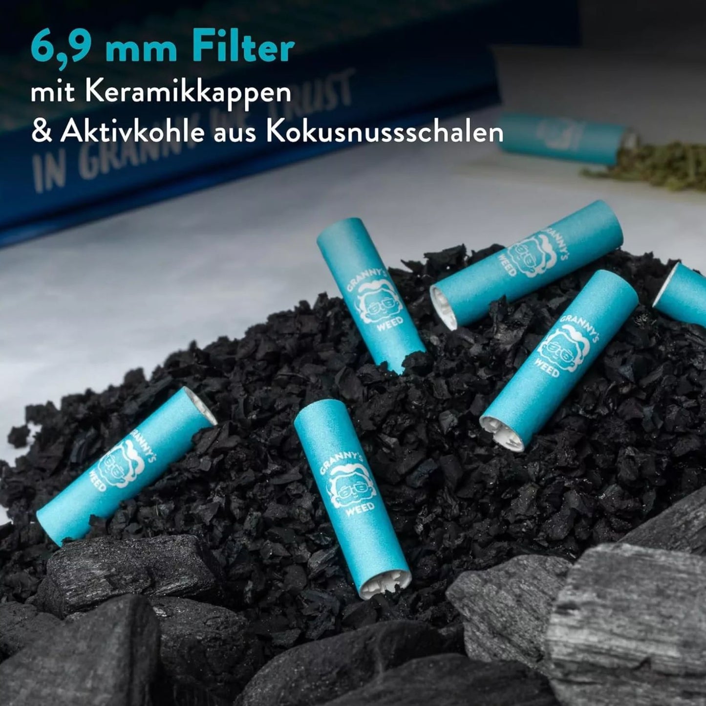 GRANNYS Weed Deluxe Aktivkohlefilter 6mm (50 Stück)