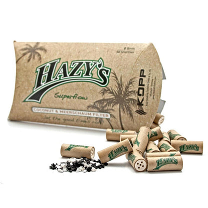 HAZYs Aktivkohle & Meerschaumfilter Kokos 8 mm Superflow 50 Stück