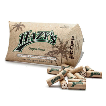 HAZYs Aktivkohle & Meerschaumfilter Kokos 8 mm Superflow 50 Stück