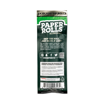 HEMPER PreRolled KS Glass Tip Brown | 2 King Size Cones mit Glas-Tip