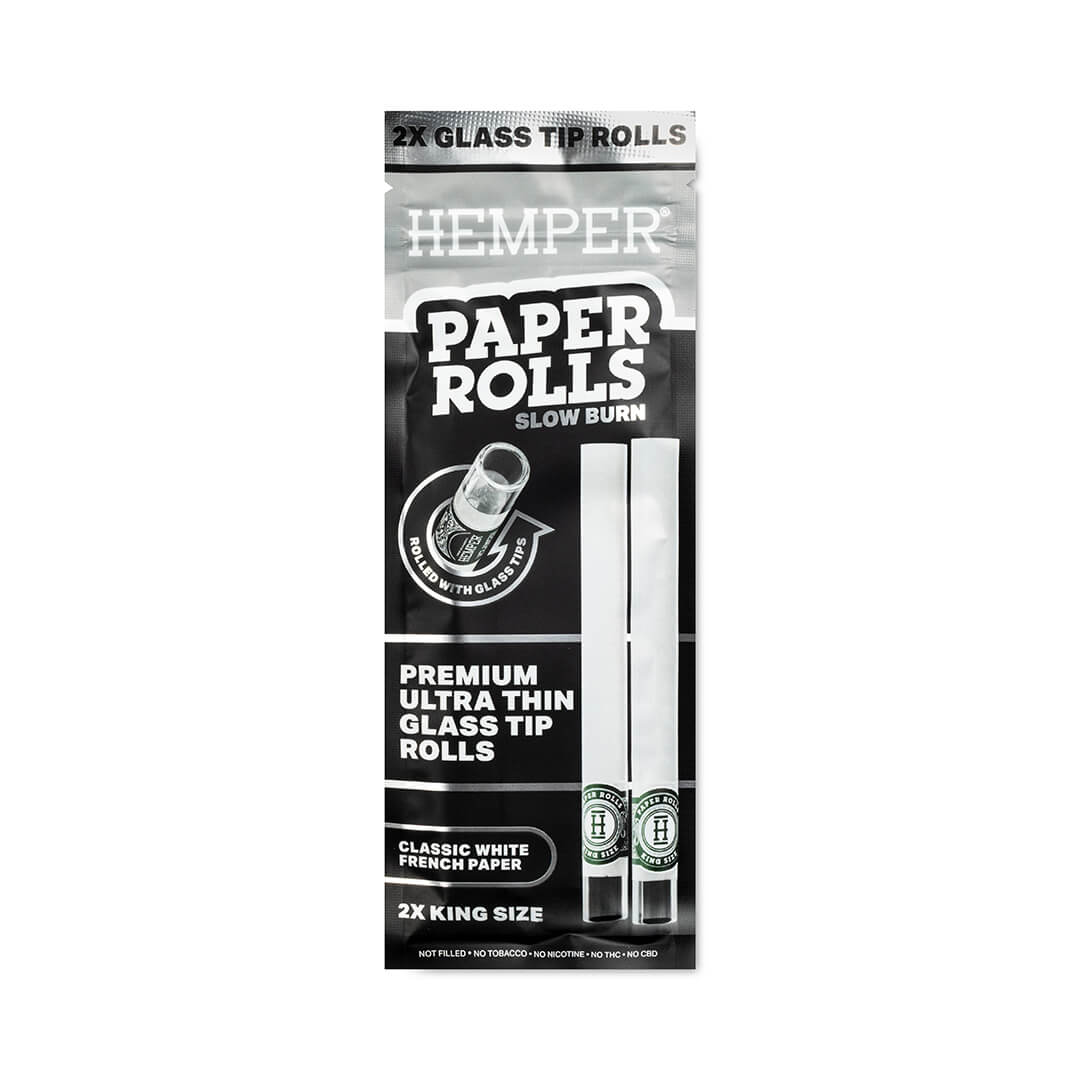 HEMPER PreRolled KS Glass Tip White | 2 King Size Cones mit Glas-Tip