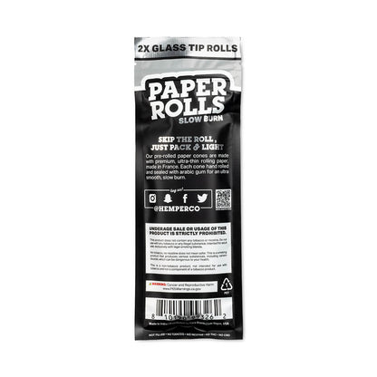 HEMPER PreRolled KS Glass Tip White | 2 King Size Cones mit Glas-Tip