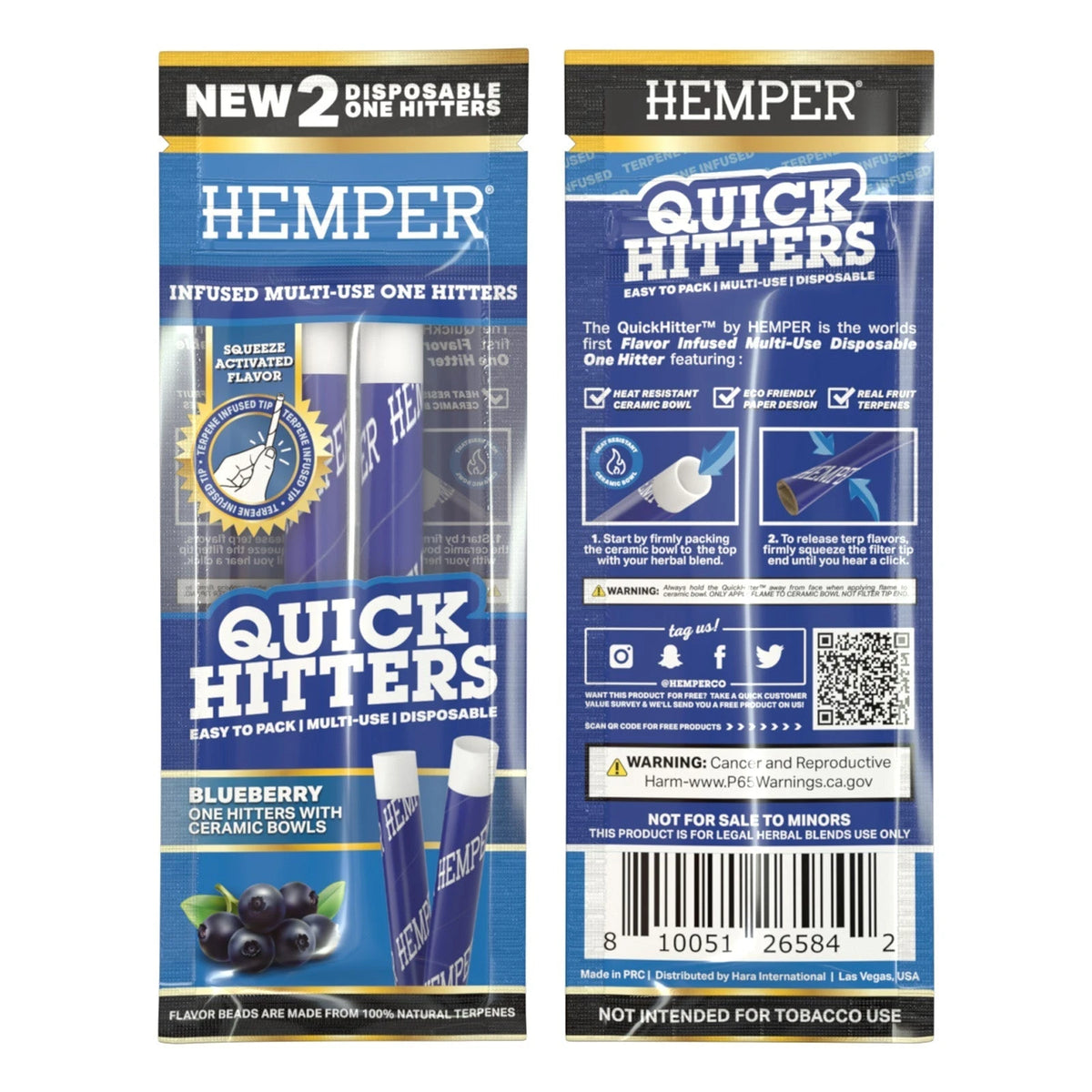 HEMPER Quick Hitters One Hitter mit Terpen-Aroma | 2 Stück