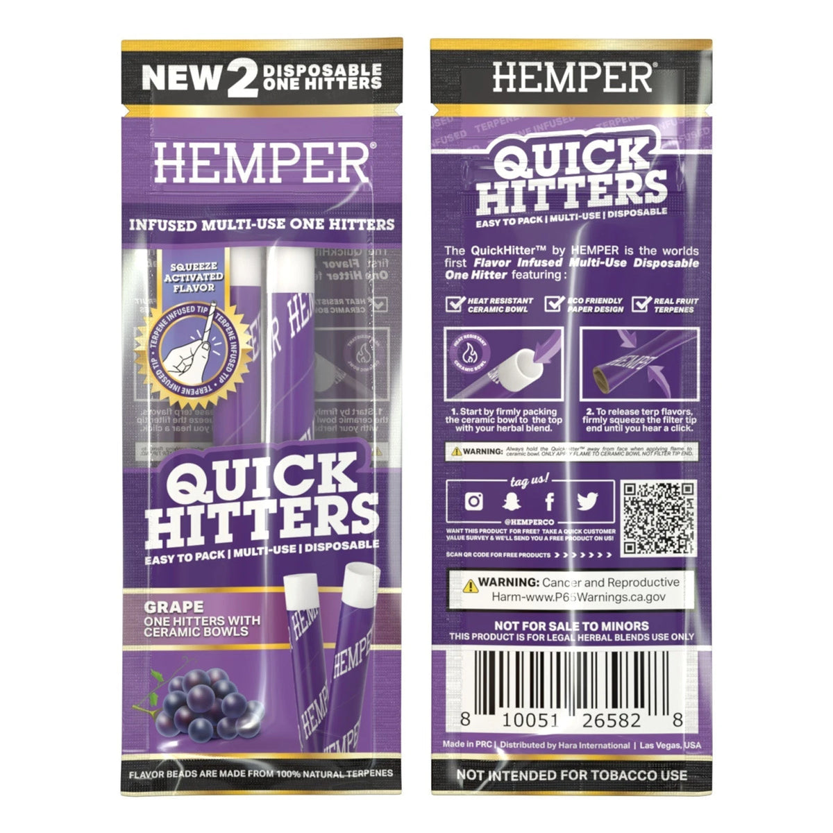 HEMPER Quick Hitters One Hitter mit Terpen-Aroma | 2 Stück