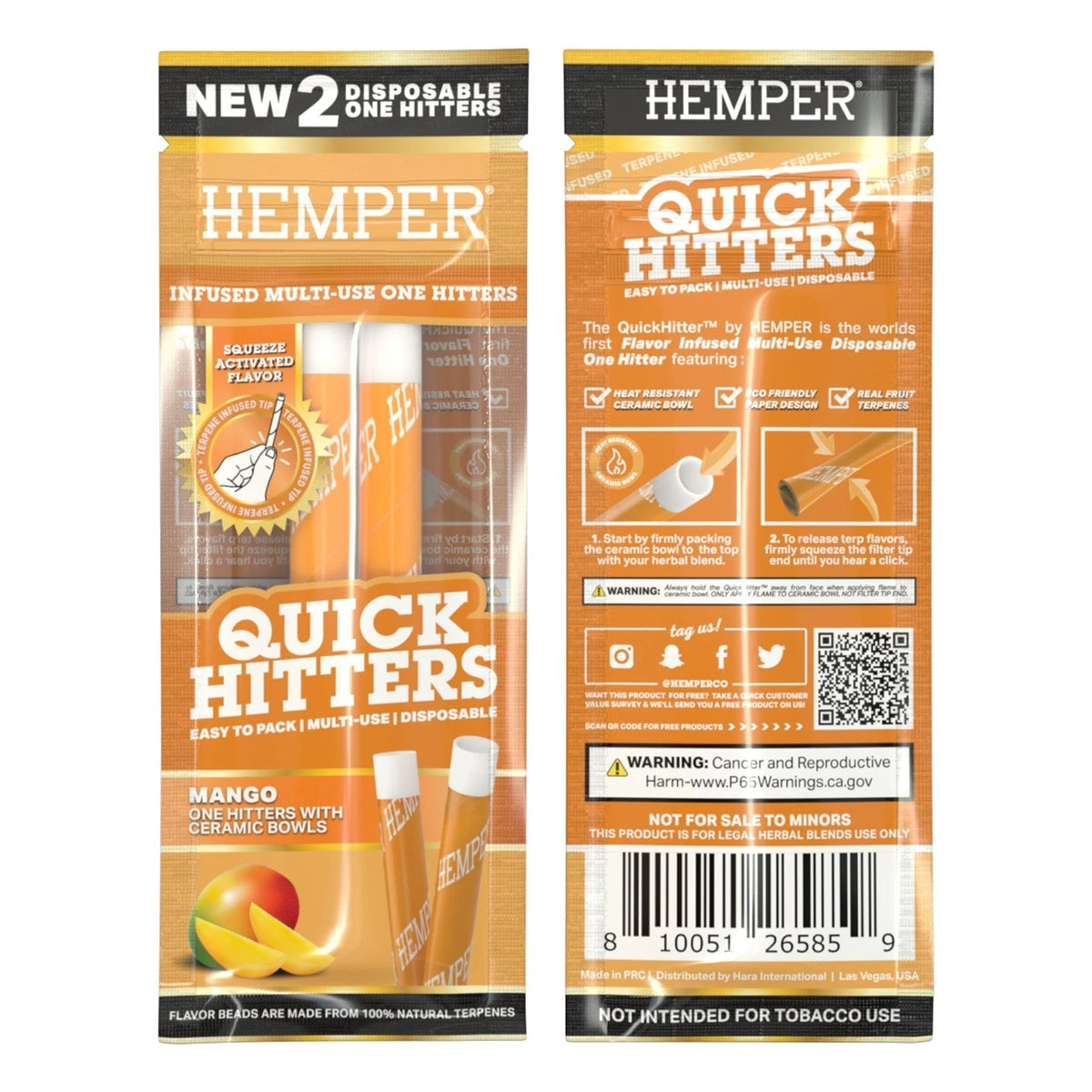 HEMPER Quick Hitters One Hitter mit Terpen-Aroma | 2 Stück