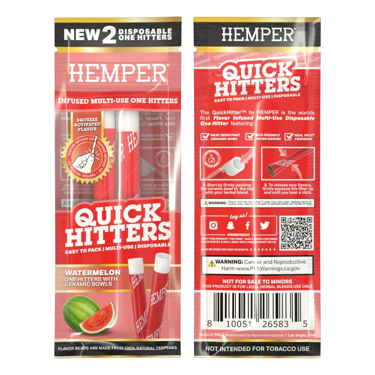 HEMPER Quick Hitters One Hitter mit Terpen-Aroma | 2 Stück