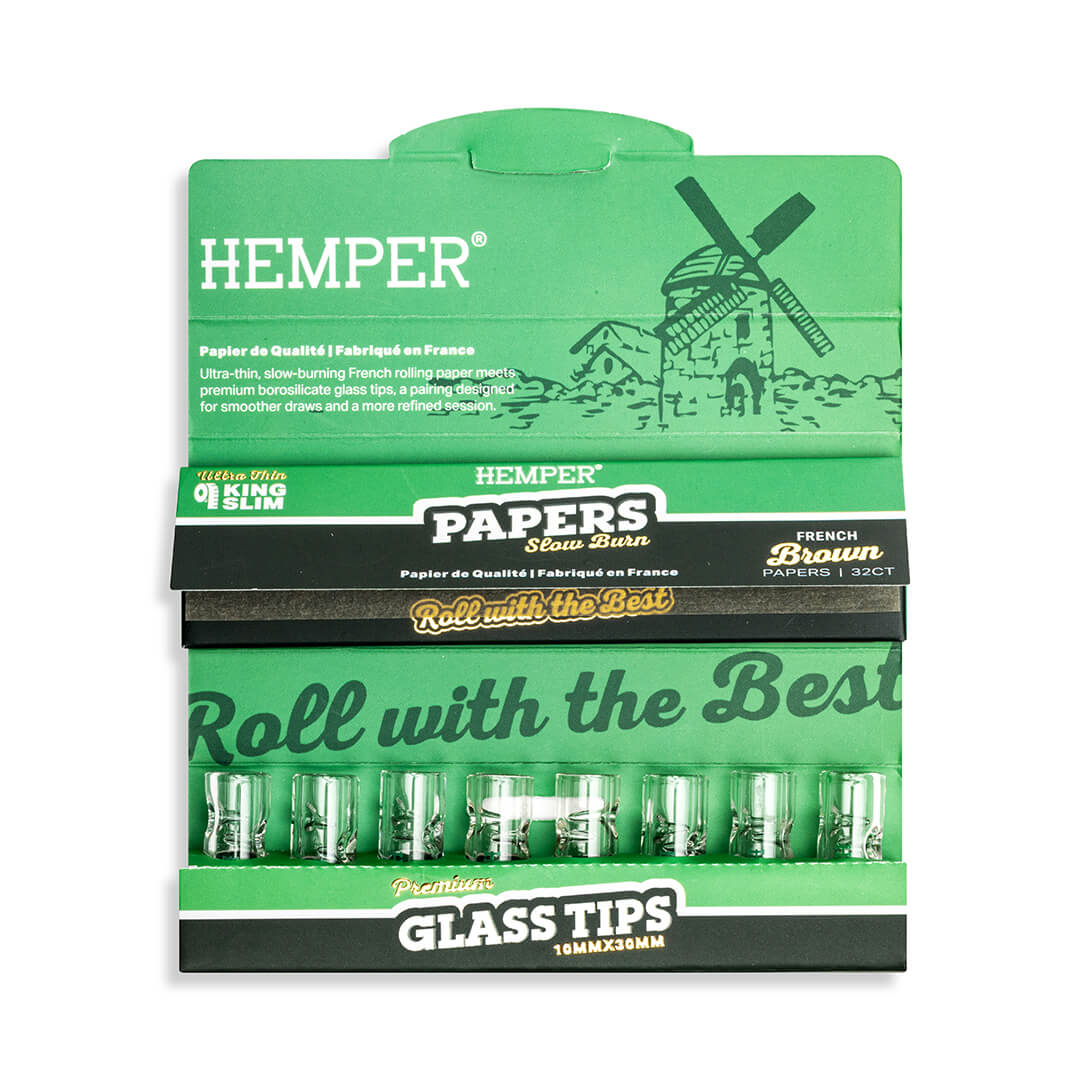 Hemper Brown Papers KSS + 10mm Glas Tips