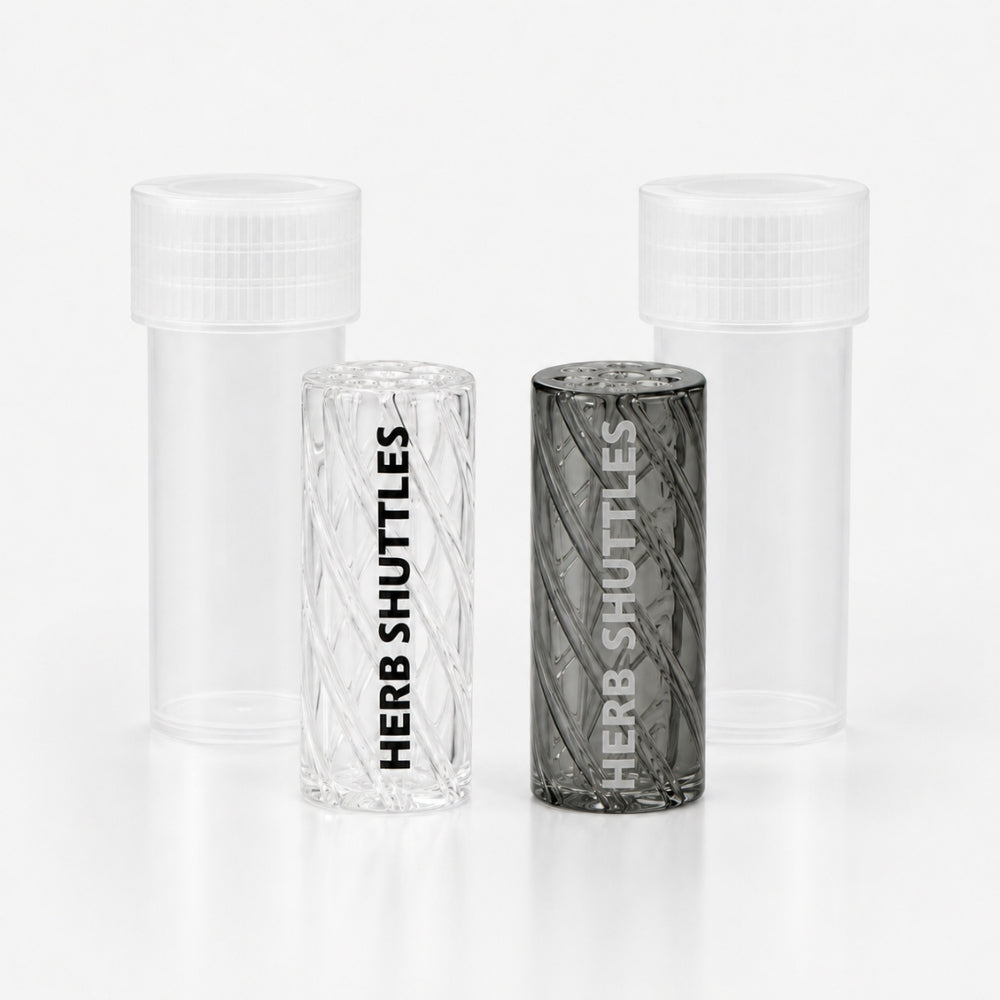 Herb Shuttles Glasfilter Spiral-Tip 12mm - Black & Clear