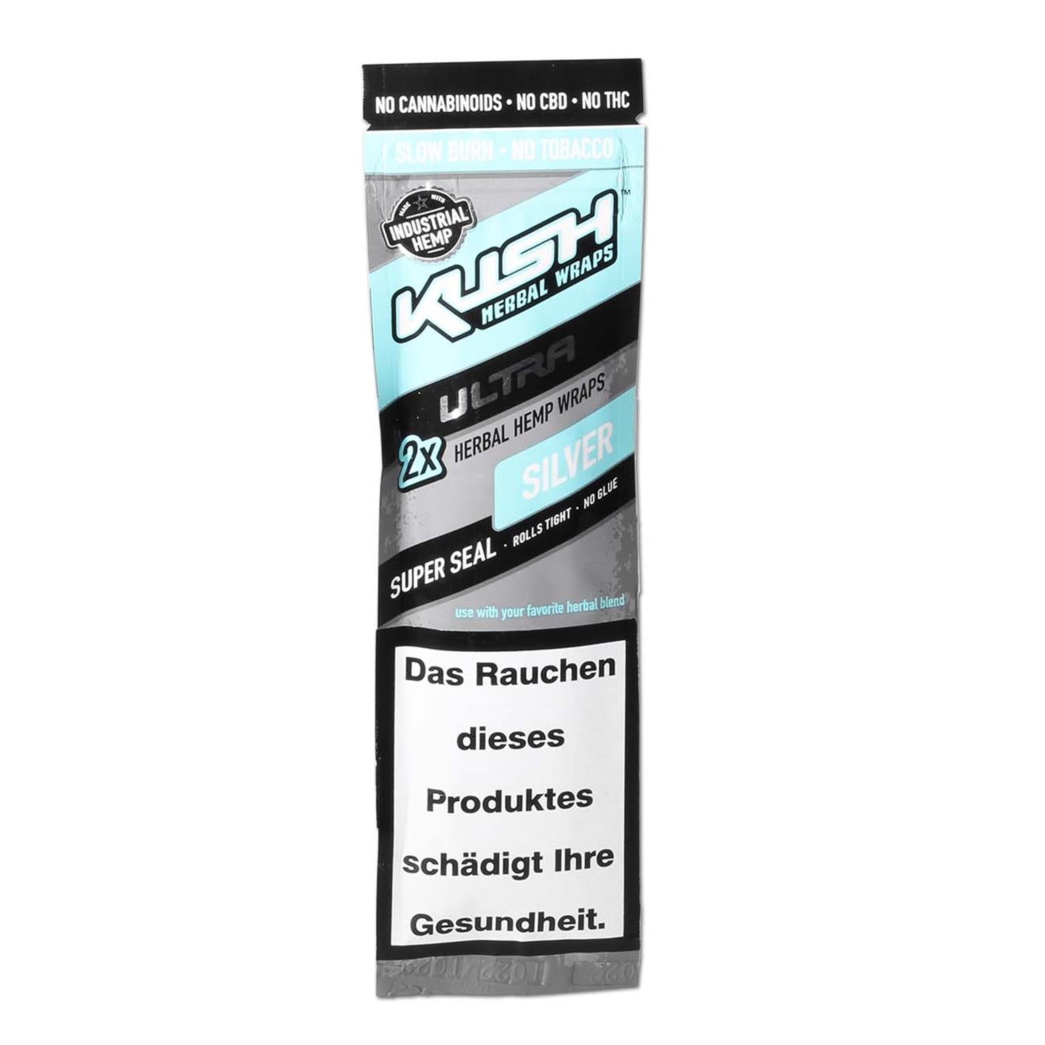 Kush Herbal Hemp Wraps Ultra Silver 2er Pack