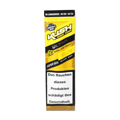 Kush Herbal Hemp Wraps Ultra Yellow 2er Pack