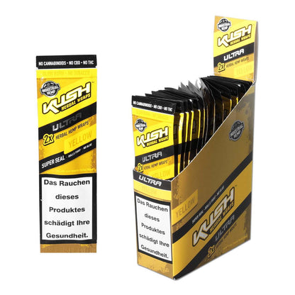 Kush Herbal Hemp Wraps Ultra Yellow 2er Pack