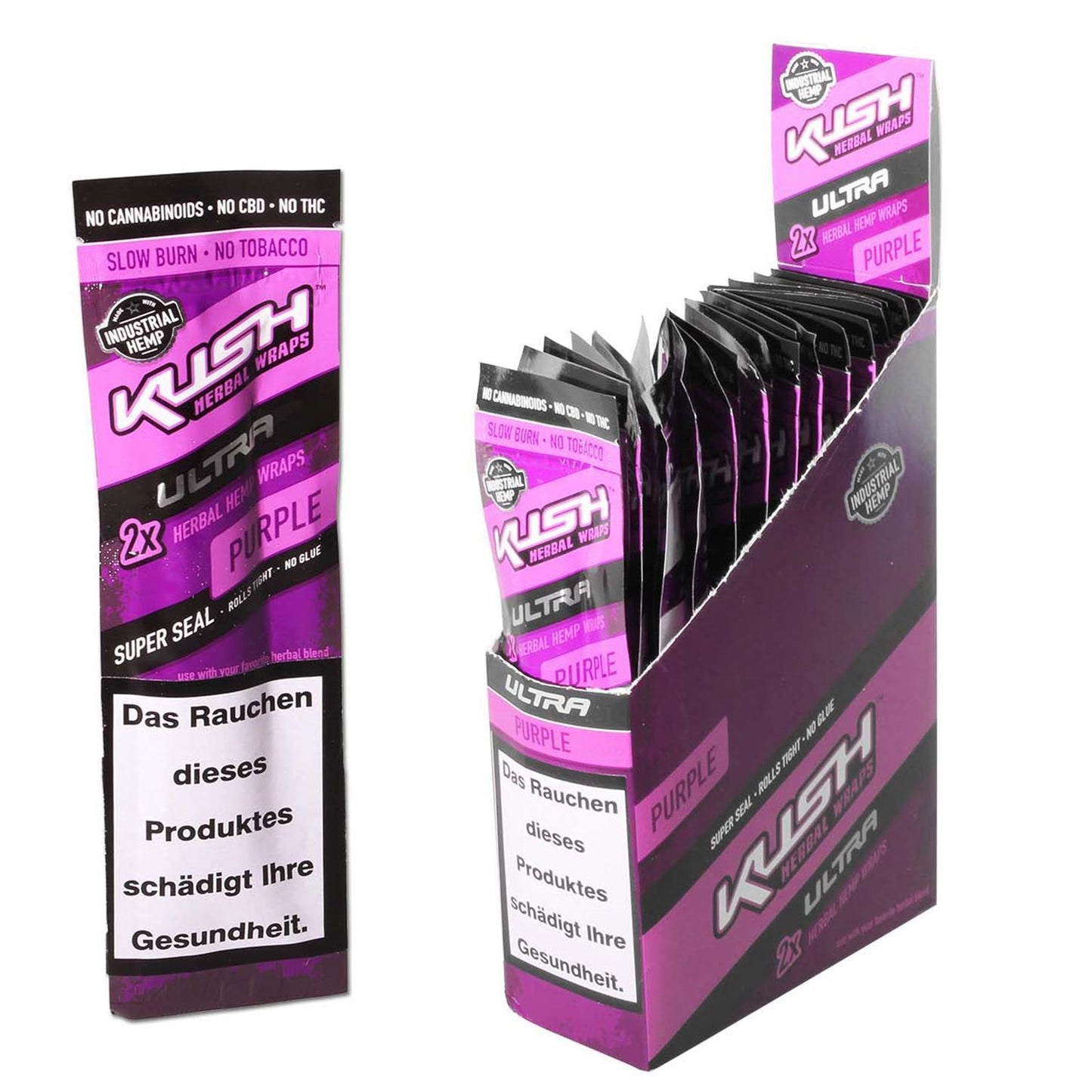 Kush Herbal Hemp Wraps Ultra Purple 2er Pack