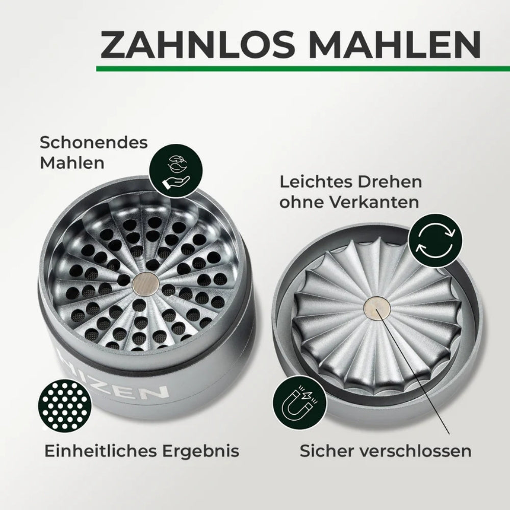 Hizen - Grinder Alu ohne Zähne 63mm