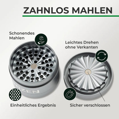 Hizen - Grinder Alu ohne Zähne 63mm
