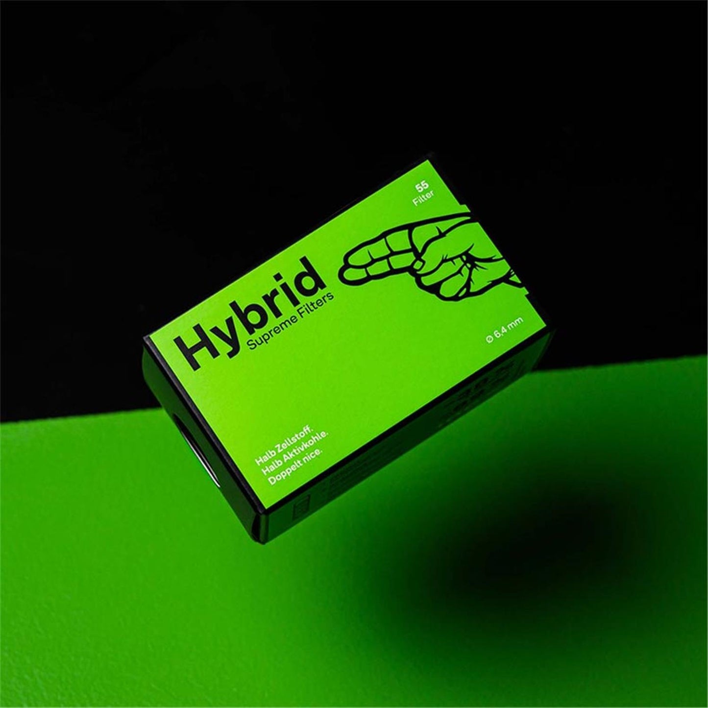 Hybrid Supreme Aktivkohlefilter 55er Pack weiß Ø 6,4 mm