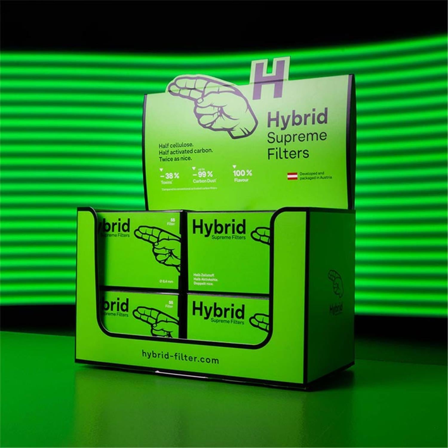 Hybrid Supreme Aktivkohlefilter 55er Pack weiß Ø 6,4 mm