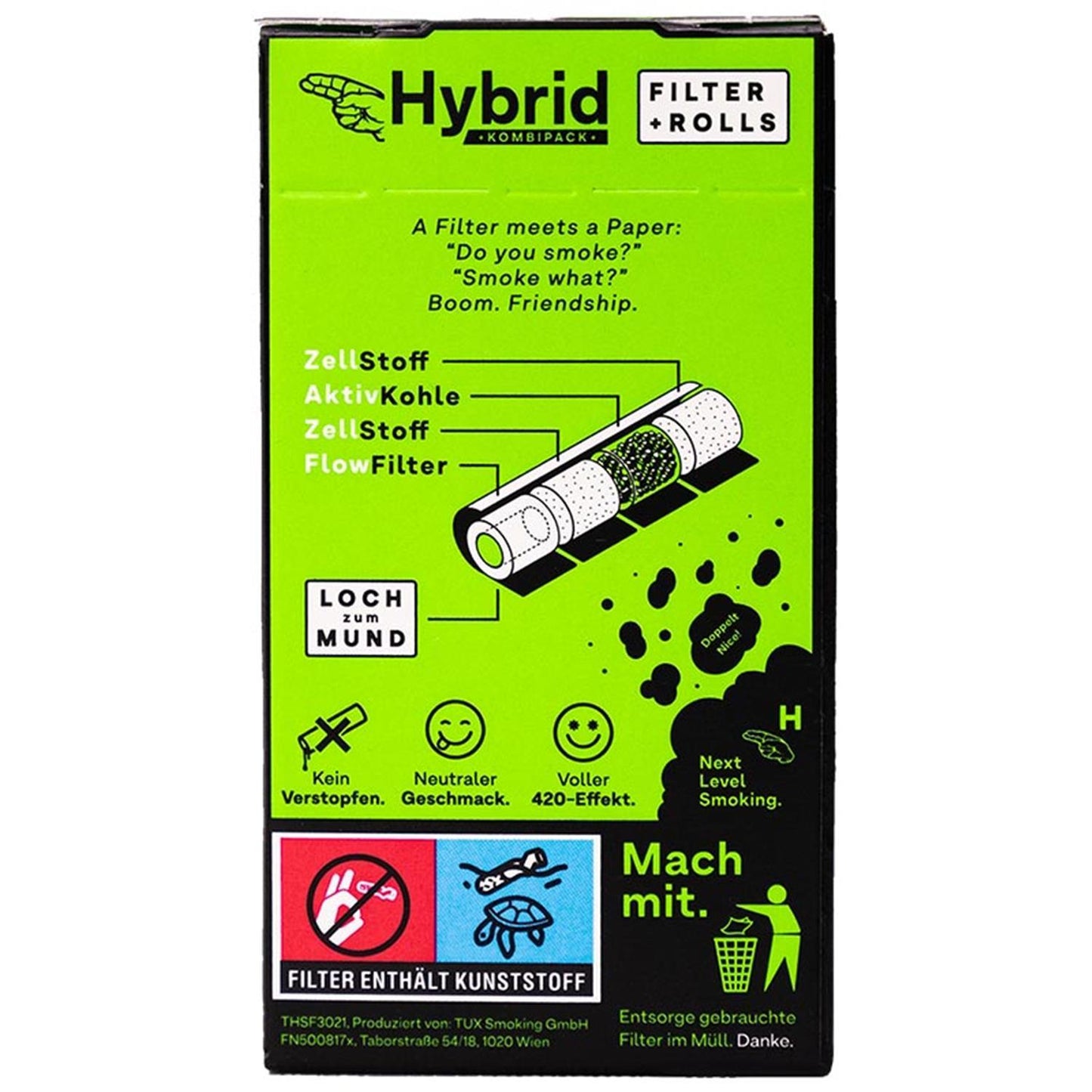 Hybrid Supreme Filters Kombipack 33 Aktivkohlefilterfilter + 4m Paper Rolls