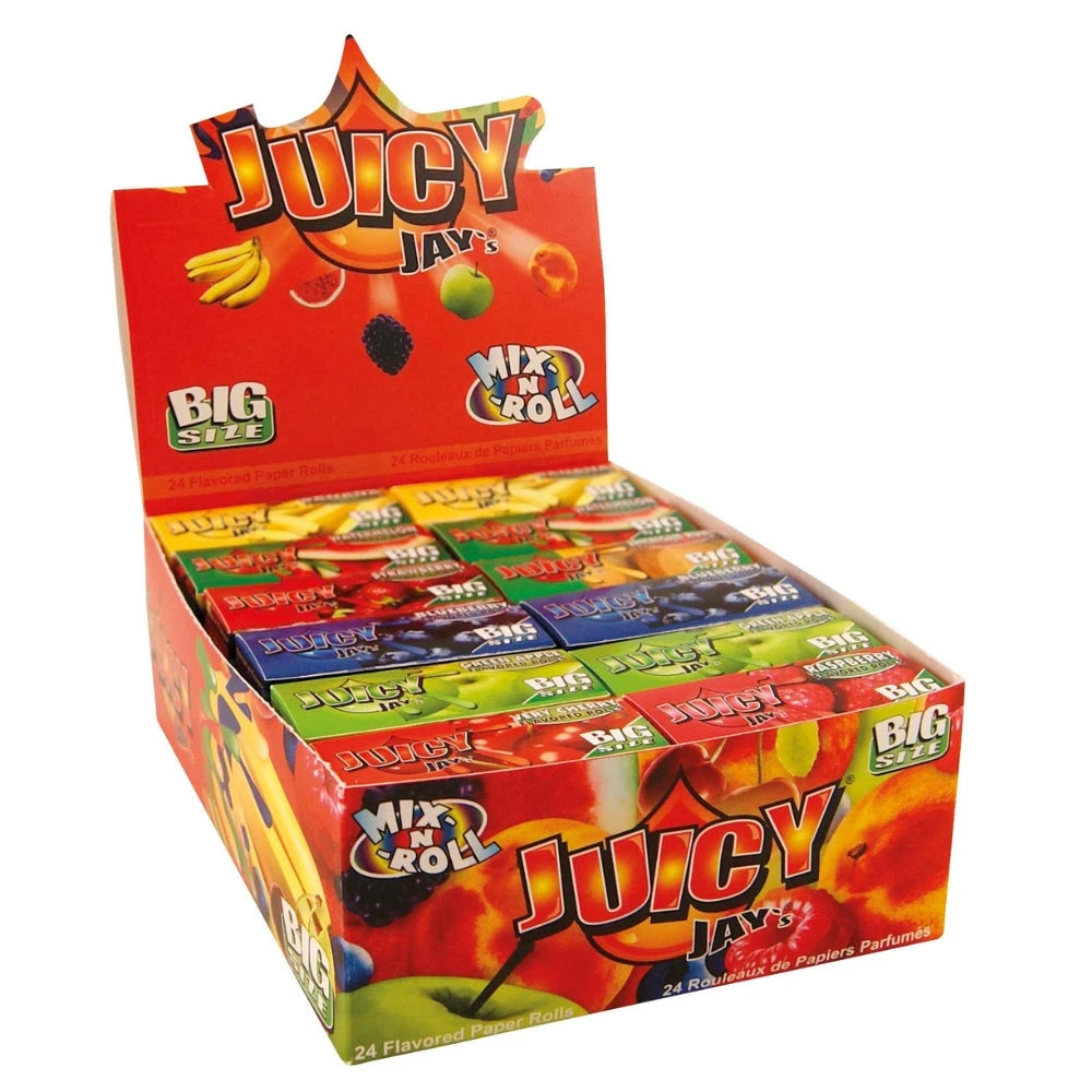 Juicy Jay´s Mix n Roll King Size Slim Papers Box 24 x 32 mit Aroma Juicy Jay´s