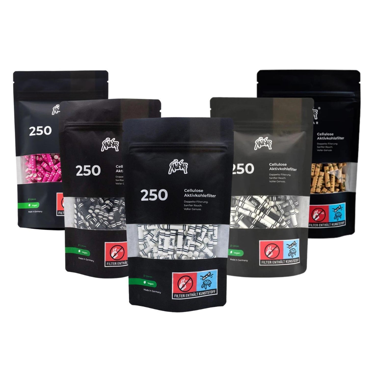 Kailar Aktivkohlefilter Cellulose Slim 6mm (250 Stück)