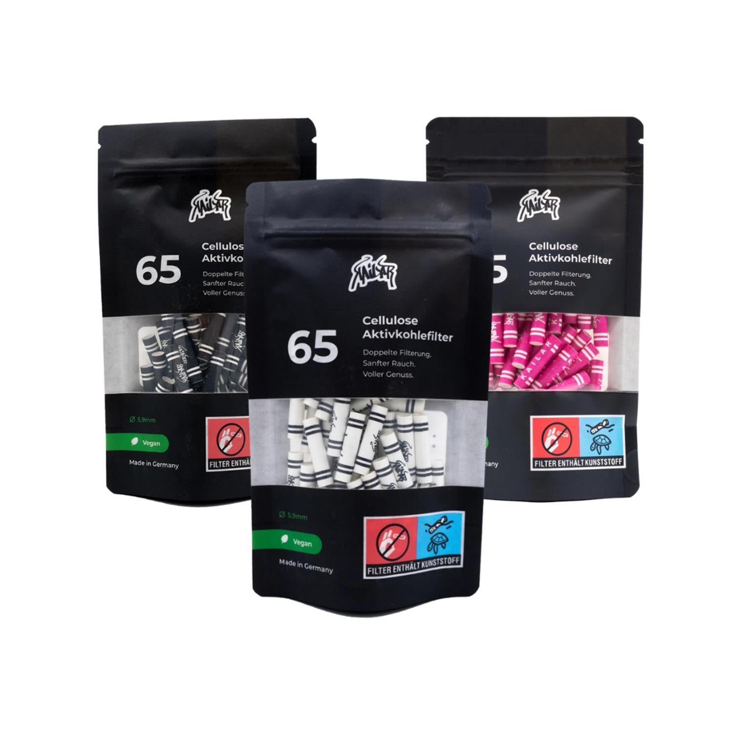 Kailar Aktivkohlefilter Cellulose Slim 6mm (65 Stück)