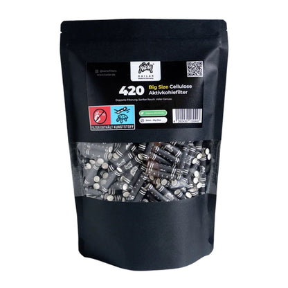 Kailar Aktivkohlefilter 9mm Cellulose schwarz (420 Stück)