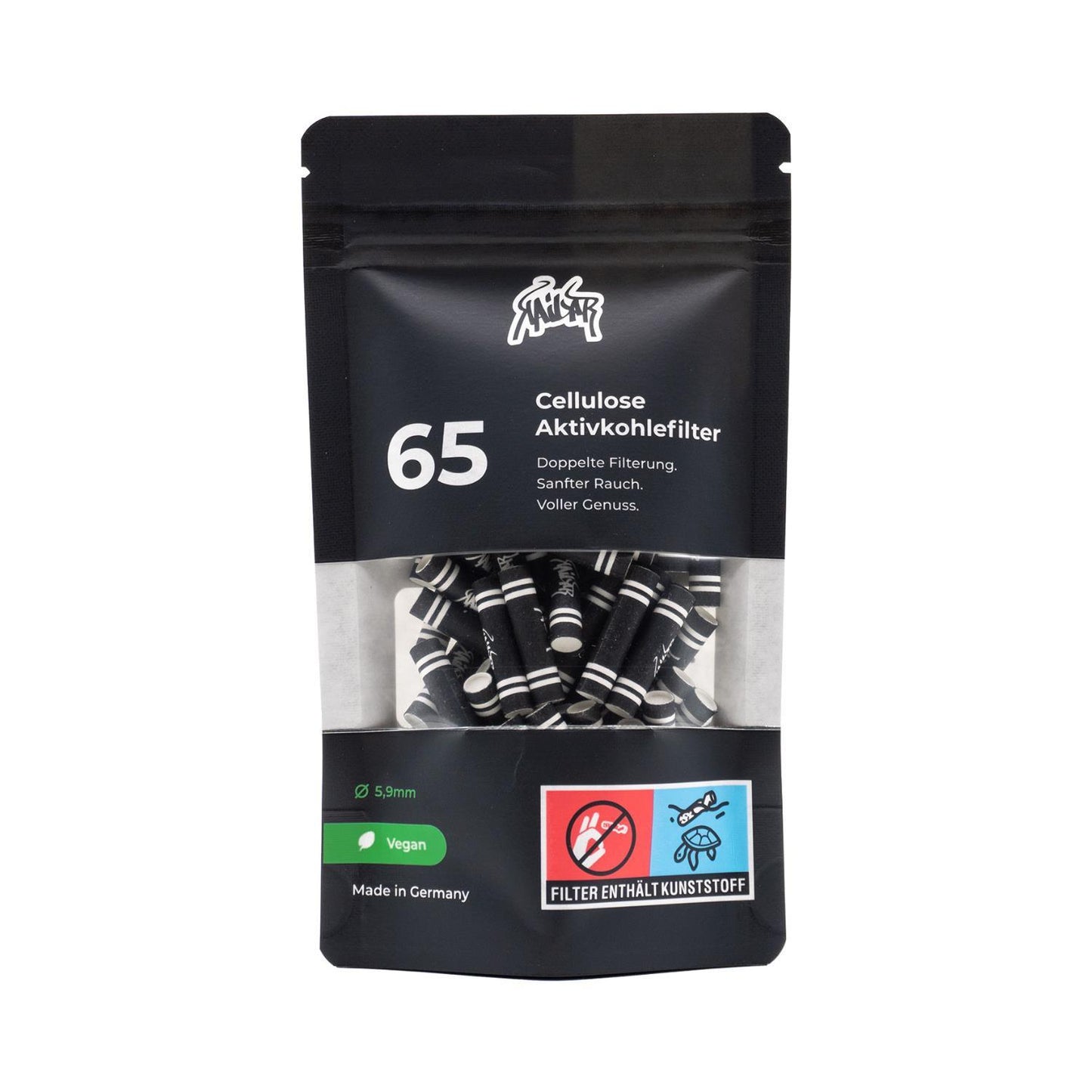 Kailar Aktivkohlefilter Cellulose Slim 6mm (65 Stück)