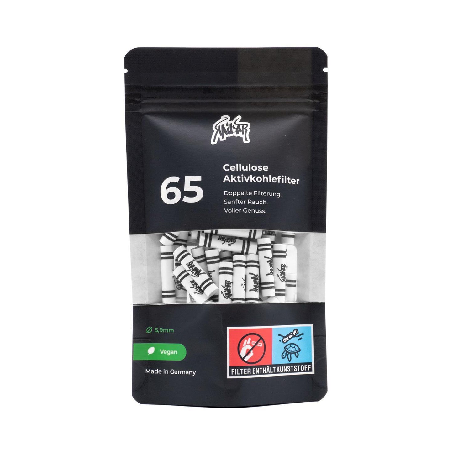 Kailar Aktivkohlefilter Cellulose Slim 6mm (65 Stück)