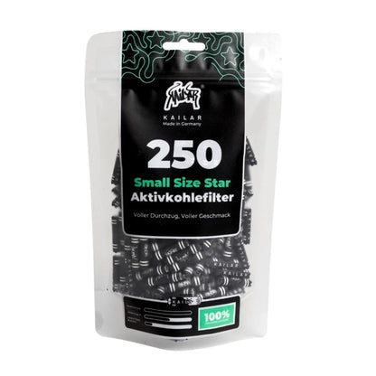 Kailar Star Papier Aktivkohlefilter 6mm (250 Stück) Kailar