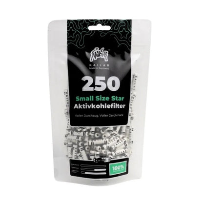 Kailar Star Papier Aktivkohlefilter 6mm (250 Stück) Kailar