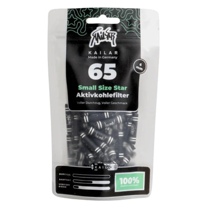 Kailar Star Papier Aktivkohlefilter 6mm (65 Stück) Kailar