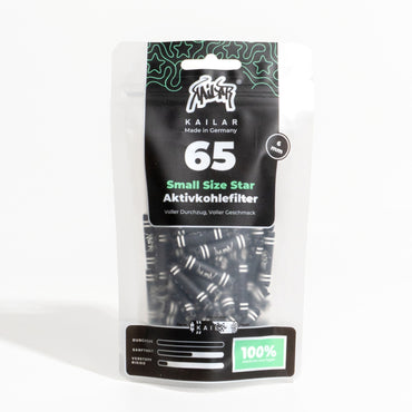 Kailar Star Papier Aktivkohlefilter 6mm schwarz (65 Stück)