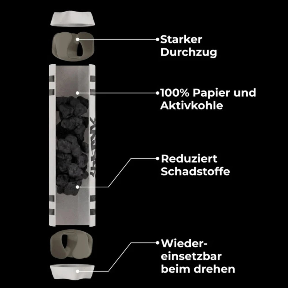 Kailar Star Papier Aktivkohlefilter 6mm (65 Stück) Kailar