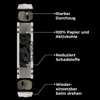 Kailar Star Papier Aktivkohlefilter 6mm (65 Stück) Kailar