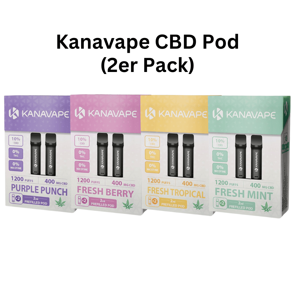 Kanavape CBD Pod 10% 400mg (2 Stück) - verschiedene Sorten