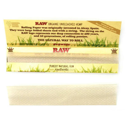 RAW Organic Hemp King Size Slim Papers
