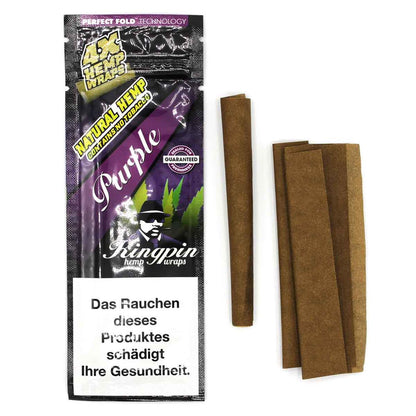 Kingpin Hemp Wraps Purple - 4x