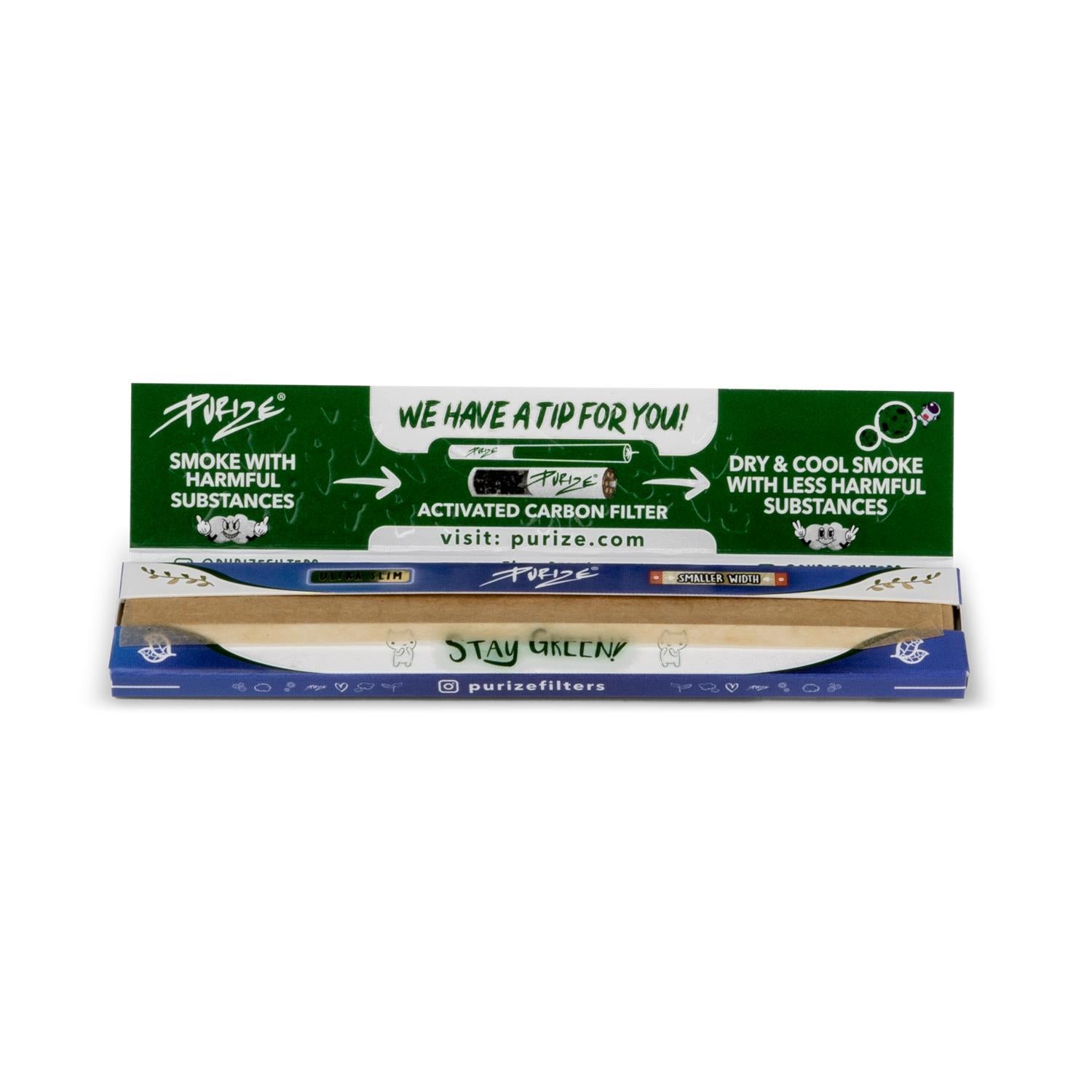 PURIZE King Size ULTRA Slim Papers – 42 Blättchen – unbleached