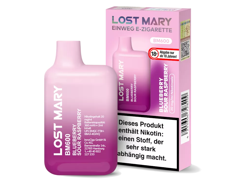 Lost Mary BM600 20mg/ml Nikotin - verschiedene Sorten