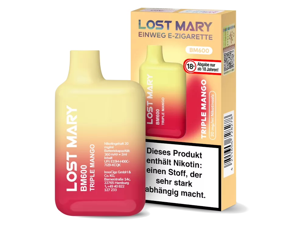 Lost Mary BM600 20mg/ml Nikotin - verschiedene Sorten