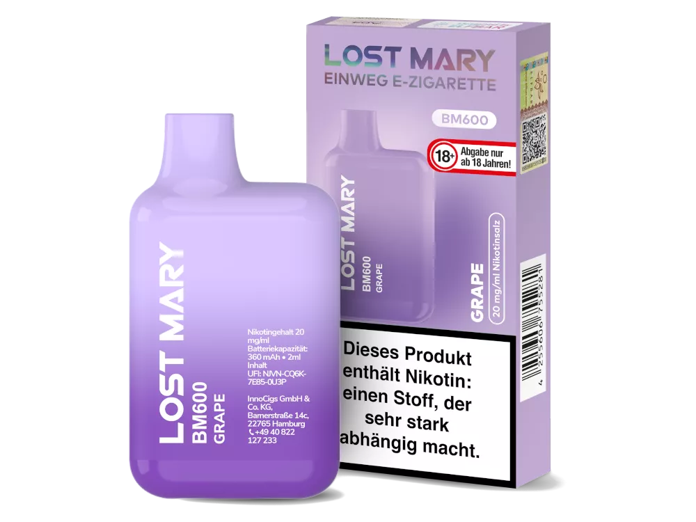 Lost Mary BM600 20mg/ml Nikotin - verschiedene Sorten