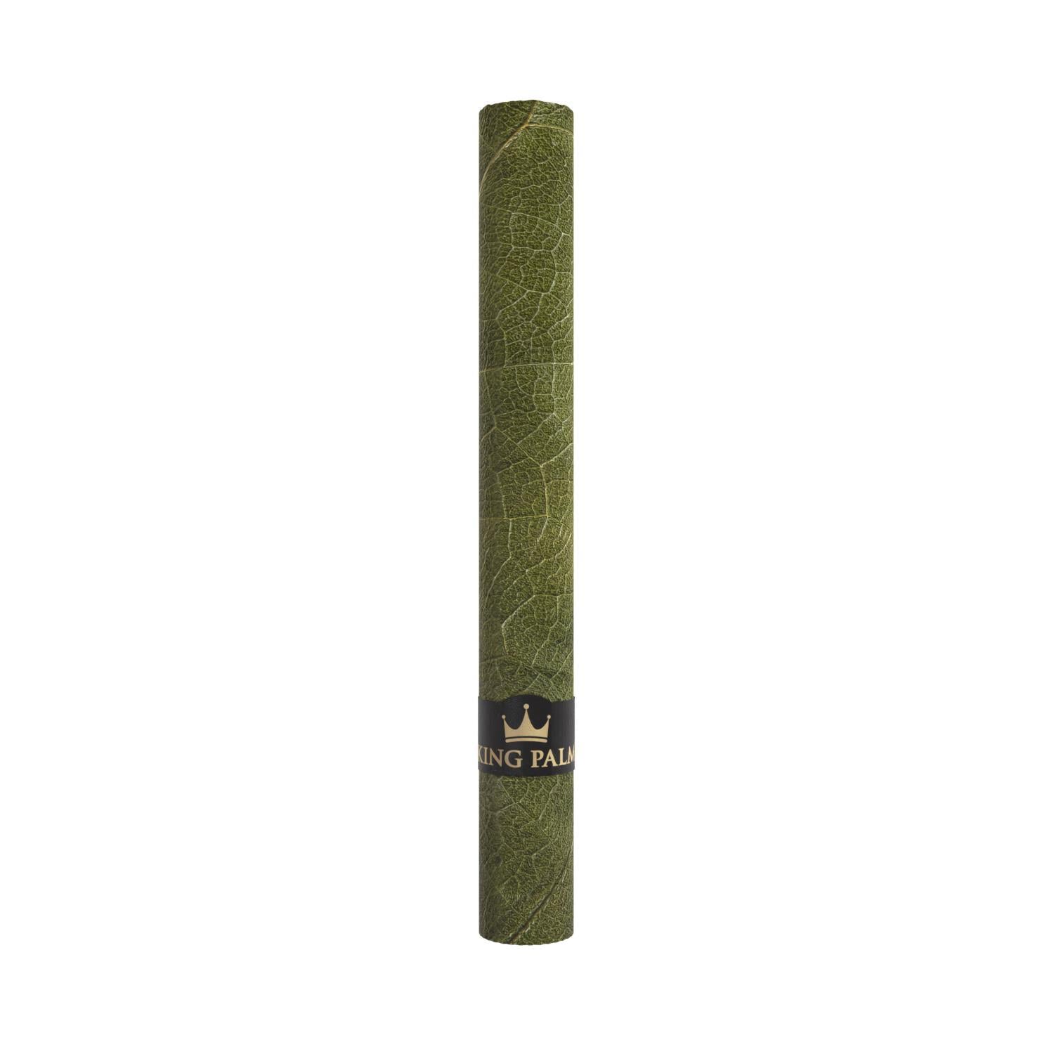 King Palm Mini Real Leaf Tube Natural – einzelnes Blattröhrchen mit sichtbarer Blattstruktur und King Palm Banderole
