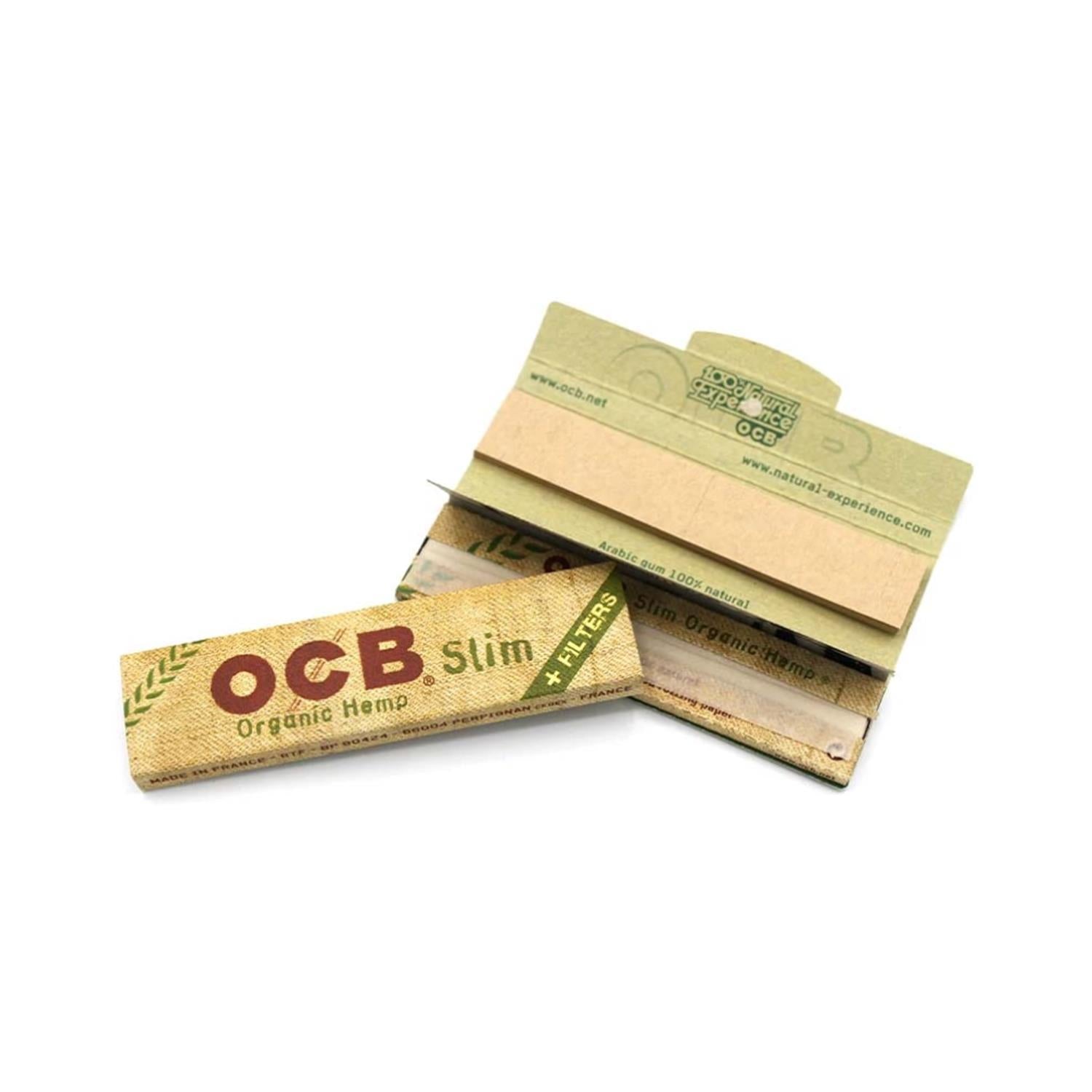 OCB Organic Hemp King Size Slim Papers + Filter Tips - 32 Blättchen & 32 Tips