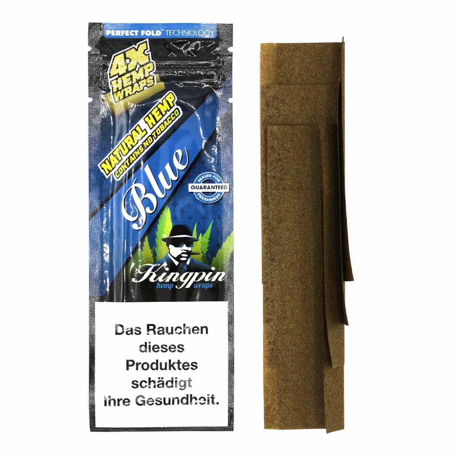 Kingpin Hemp Wraps Blue - 4x