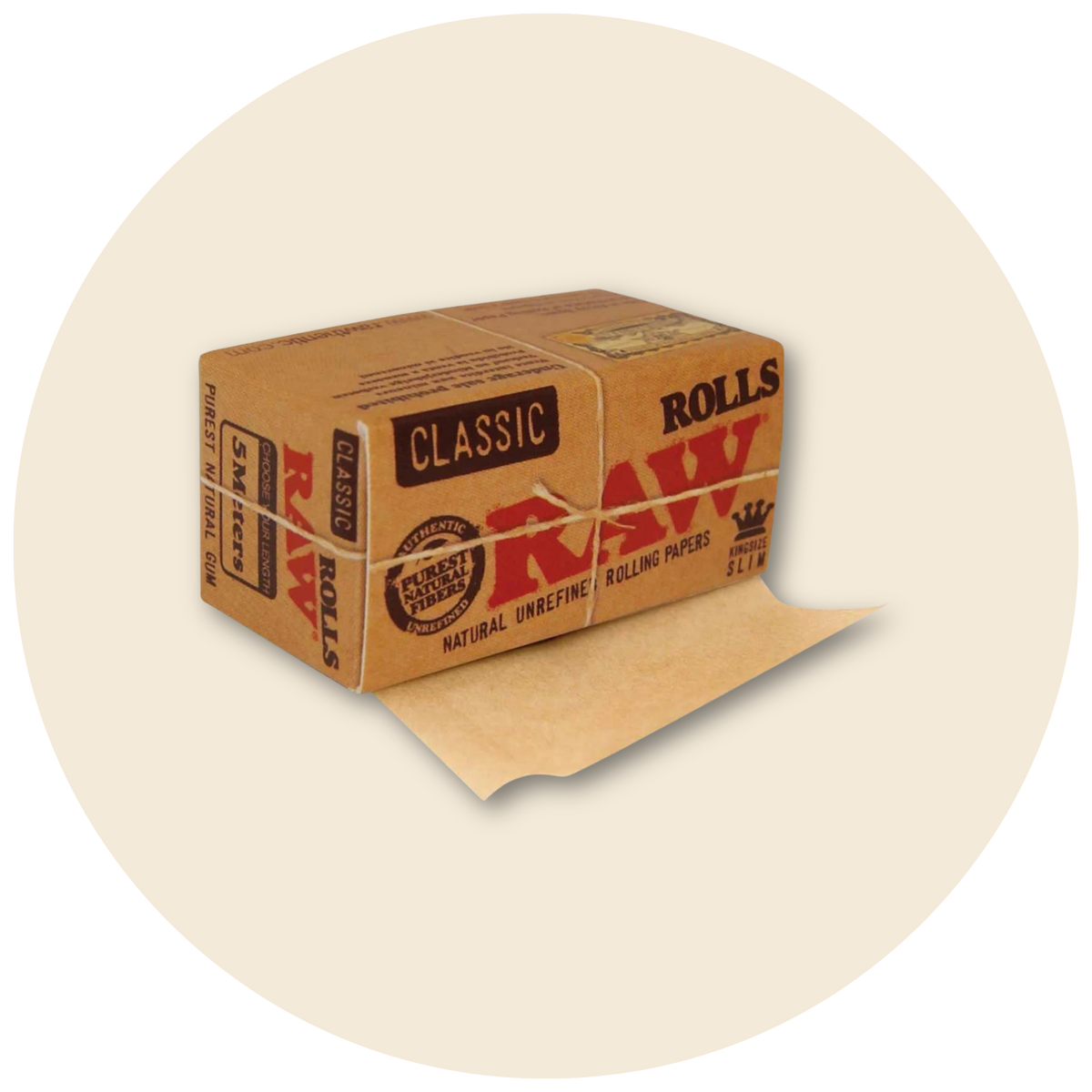 RAW Classic Rolls Slim Papers 5m RAW