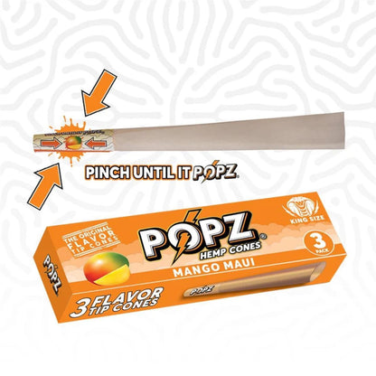 POPZ Hemp Cones King Size mit Flavor