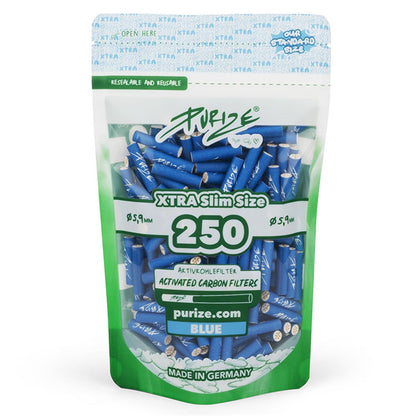 PURIZE Aktivkohlefilter XTRA Slim  6mm - verschiedene Farben (250 Stück)