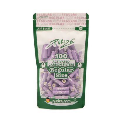 PURIZE Aktivkohlefilter Regular Size 9mm - verschiedene Farben (100 Stück)