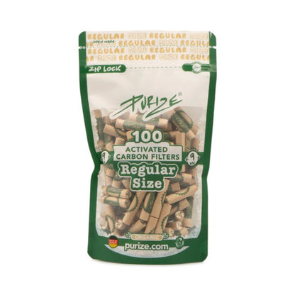 PURIZE Aktivkohlefilter Regular Size 9mm - verschiedene Farben (100 Stück)